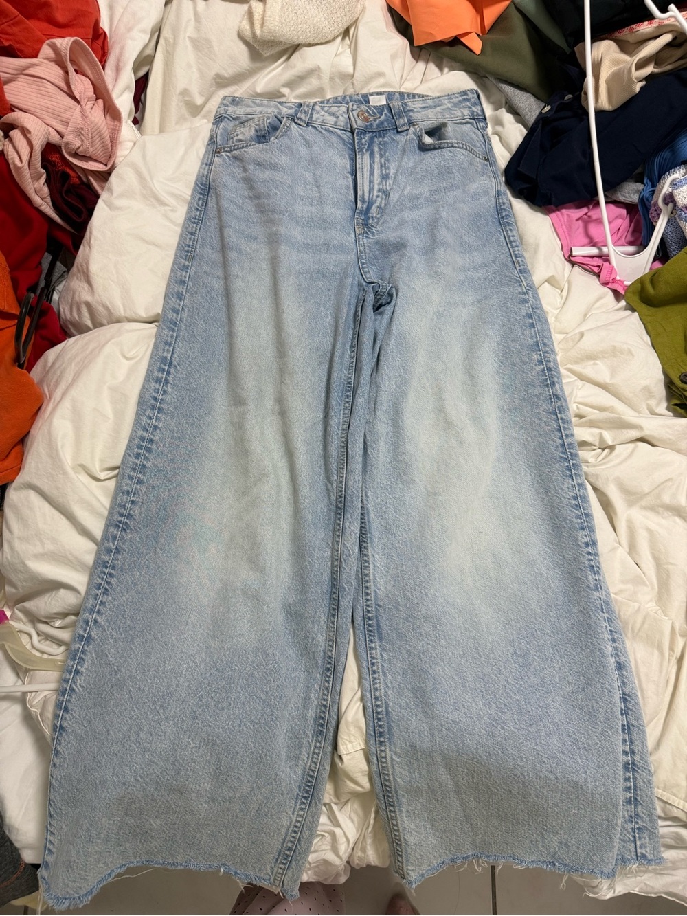 H&M Light Blue Wide Leg Jeans